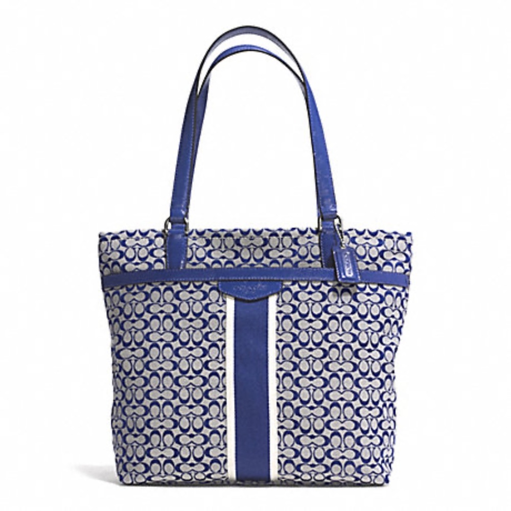 Coach Signature Stripe Tote